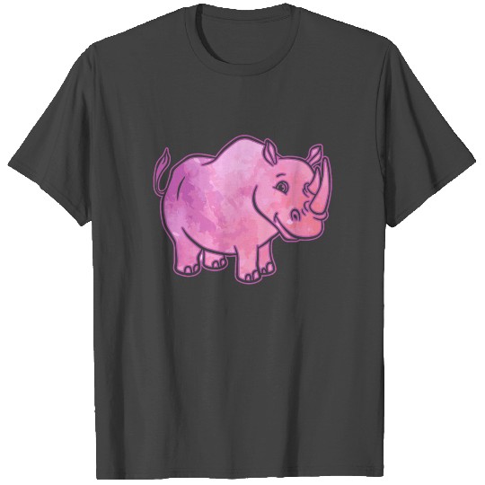 Rhinoceros Happy T Shirts