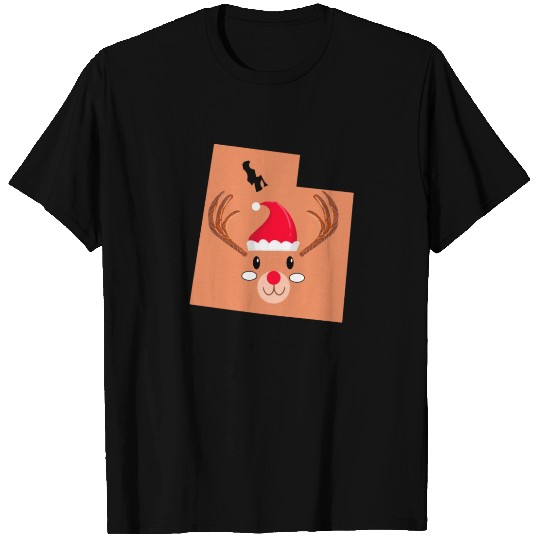 Utah Christmas Hat Antler Red Nose Reindeer T Shirts