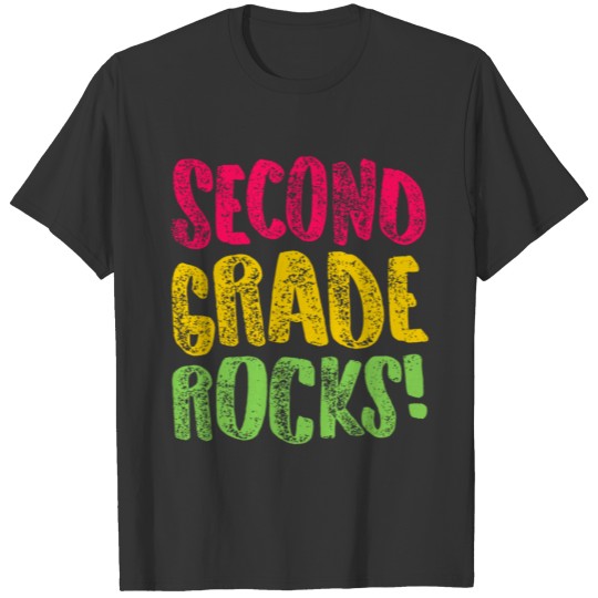 Second Grade Design Second Grade Rocks Cute Gift 2nd Teacher Appreciation T Shirts