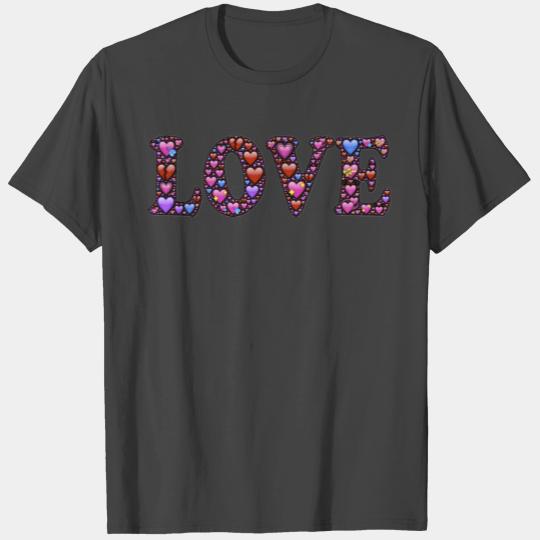 LOVE Gemstone Heart Jewellery Words 3D Diamon Cute T Shirts