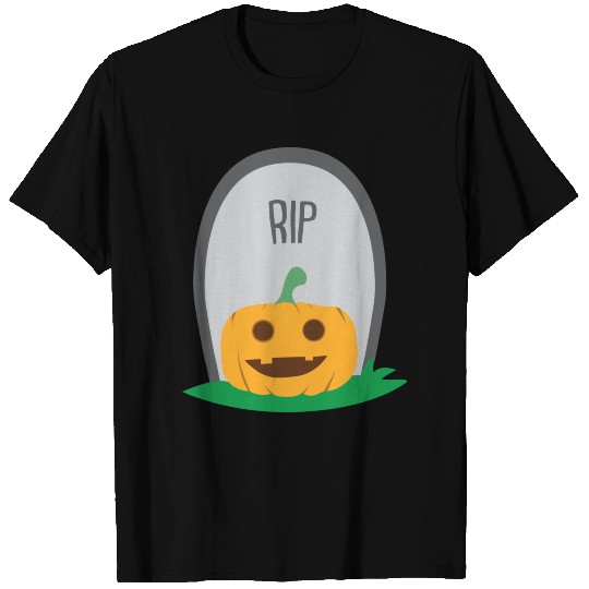 Pumpkin Grave | RIP Gravestone Face T Shirts