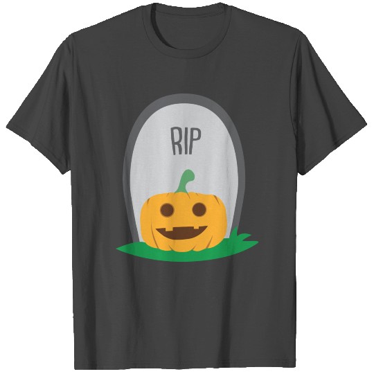 Pumpkin Grave | RIP Gravestone Face T Shirts