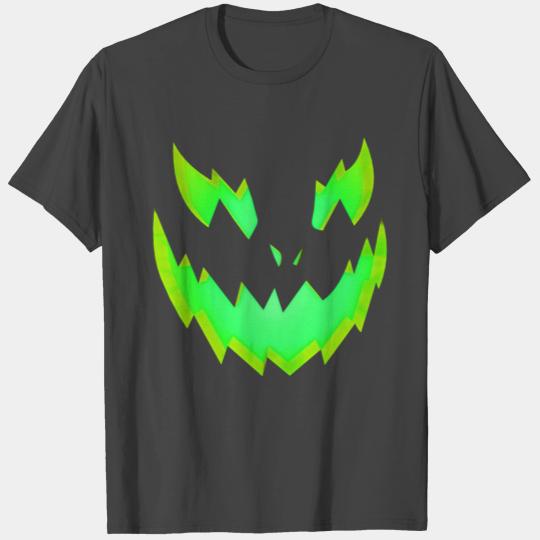 Scary Evil Pumpkin Face Halloween Jack-O-Lantern T Shirts