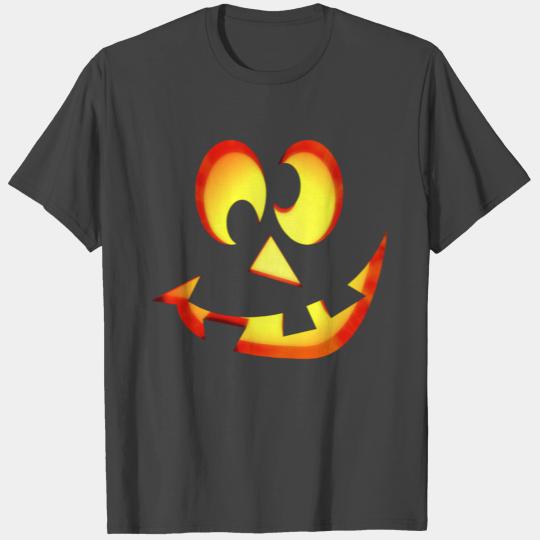 Scary Evil Pumpkin Face Halloween Jack-O-Lantern T Shirts