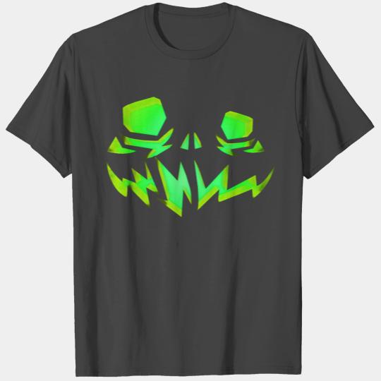 Scary Evil Pumpkin Face Halloween Jack-O-Lantern T Shirts