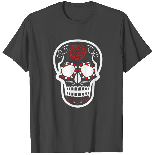 Sugar Skull Diamond Rose T Shirts