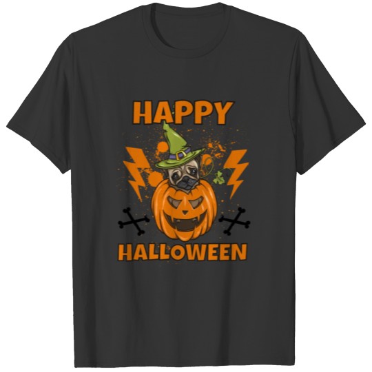 Happy Halloween Pug T-shirt