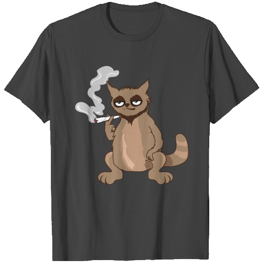 A cat smoking a joint T Shirts