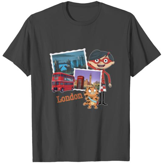 MIRETTE London Bridge, Bus, and Big Ben T Shirts