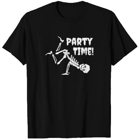 Halloween Party Time Dancing Skeleton Bust a Move T Shirts