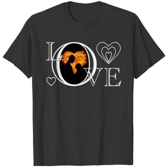 Hot Love Couple Fire Heart Romance T Shirts Gift Idea
