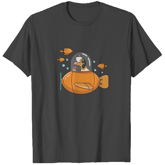 dog is on adventure under the sea T Shirts