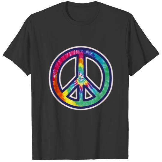 Hippie Tie Dye Peace Sign Colorful Reggae Music T Shirts