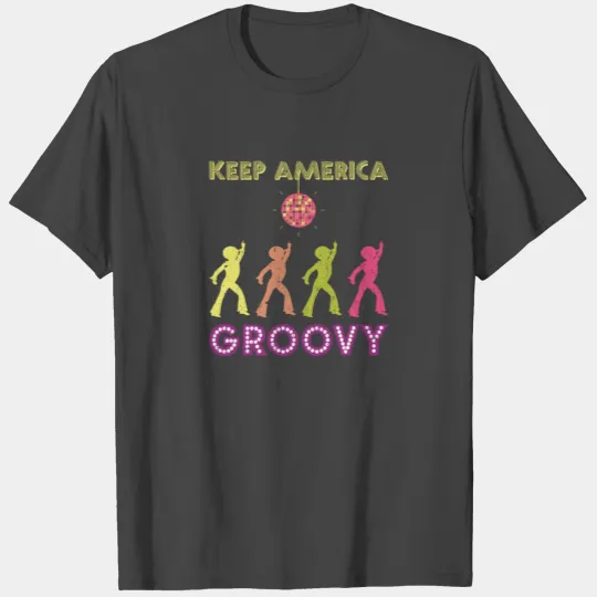 Keep America Groovy Vintage Disco 1970s Funk KAG T Shirts