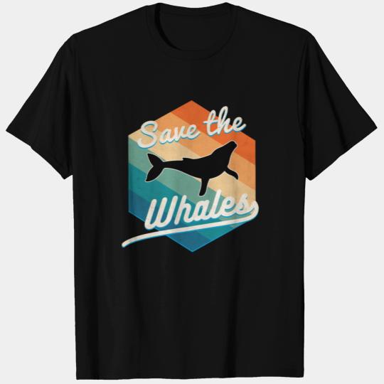 Save the whales retro distressed 1970s style T Shirts
