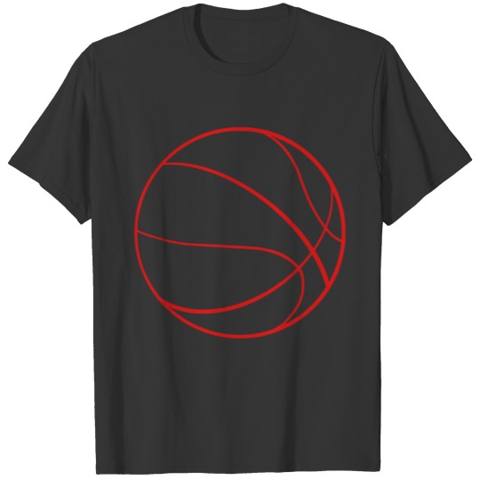 Basketball Outline Traine red T-shirt