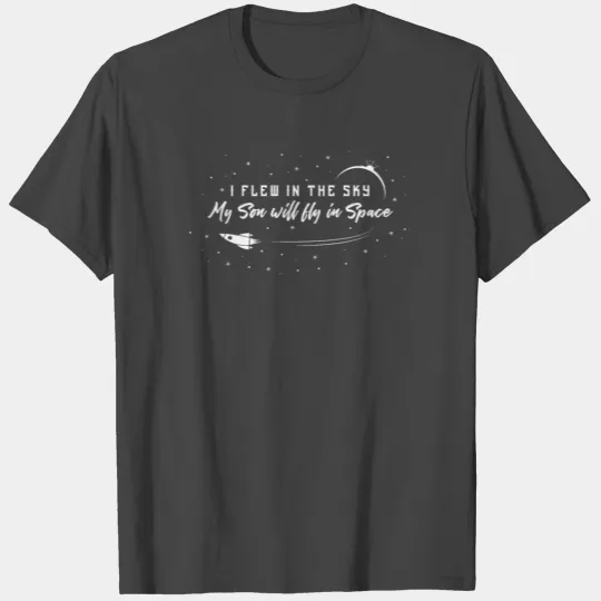 US Space Force for Veteran Pilot Mom, Dad, Parents Dark T Shirts