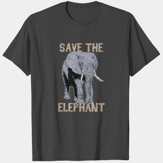 Animal Print - Save The Elephant T Shirts