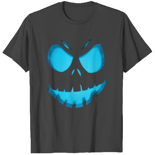 Scary Evil Pumpkin Face Halloween Jack-O-Lantern T Shirts