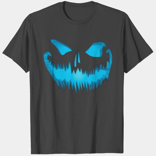 Scary Evil Pumpkin Face Halloween Jack-O-Lantern T Shirts
