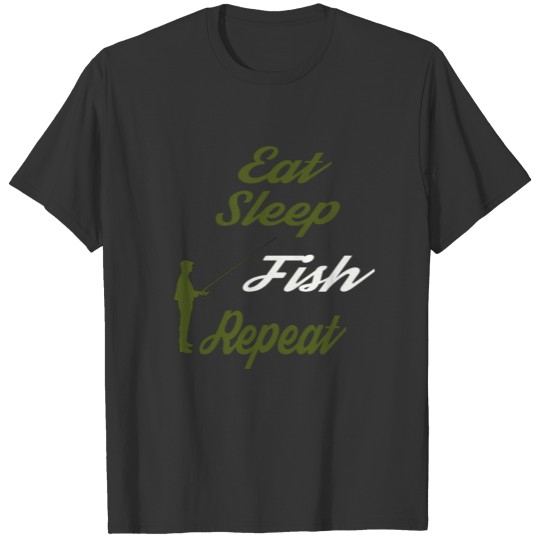 Eat Sleep Fish Repeat T-shirt