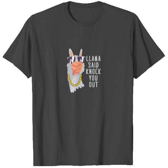 Llama Said Knock You Out Funny Martial Arts T Shirts