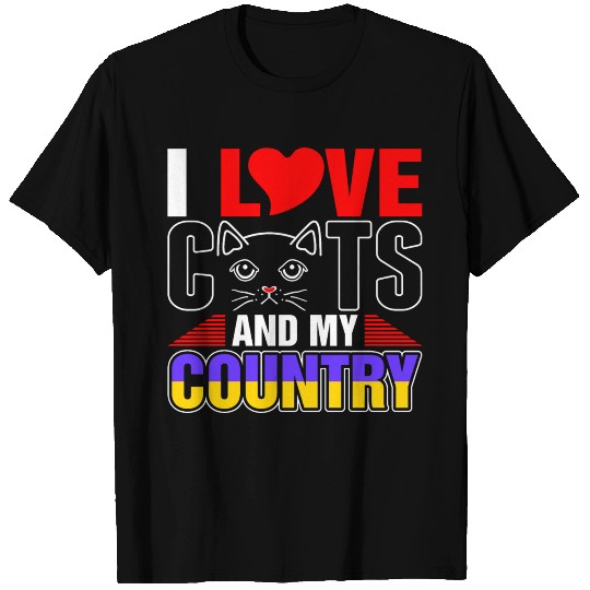 I Love Cats And My Ukraine Country T Shirts