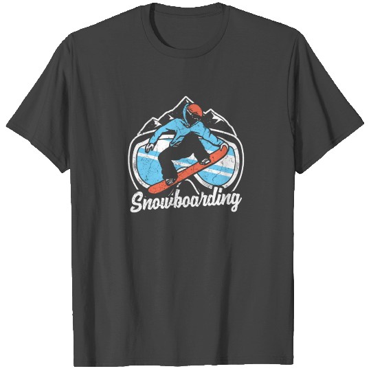 Snowboard Snowboarding Winter Sports Vintage Retro T Shirts