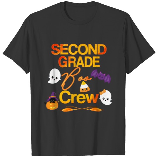Halloween Teacher or Student Second Grade Boo Crew Cute Gift T Shirts
