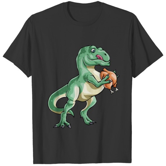 Dinosaur Eating Chicken T-shirt