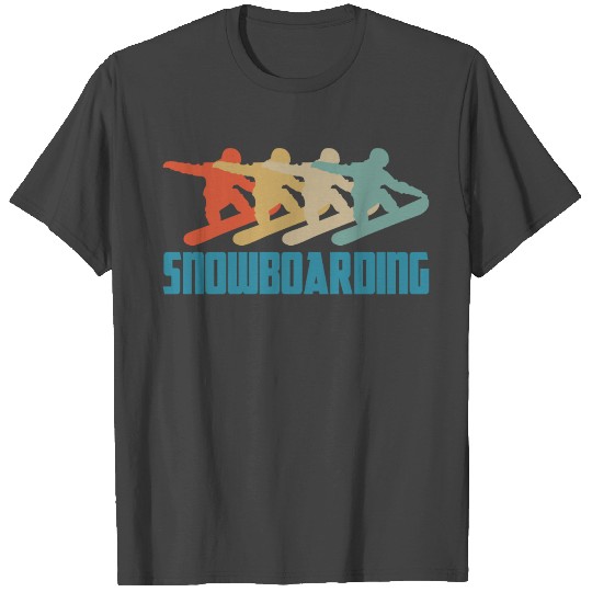 Vintage Retro Style Snowboarding Snowboarder T Shirts