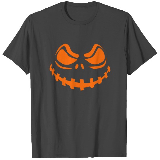 Halloween pumpkin face angry orange T Shirts