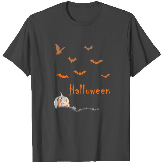Halloween bats orange T Shirts