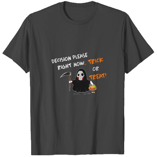 Trick or Treat Grim Reaper Pumpkin Halloween Gift T Shirts