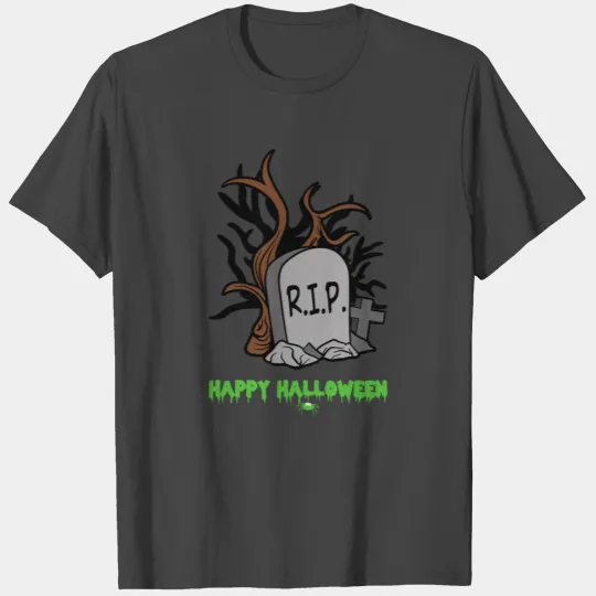 Halloween Gravestone Zombie Horror Monster T Shirts