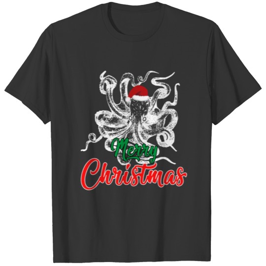 Christmas Octopus Animal T-shirt