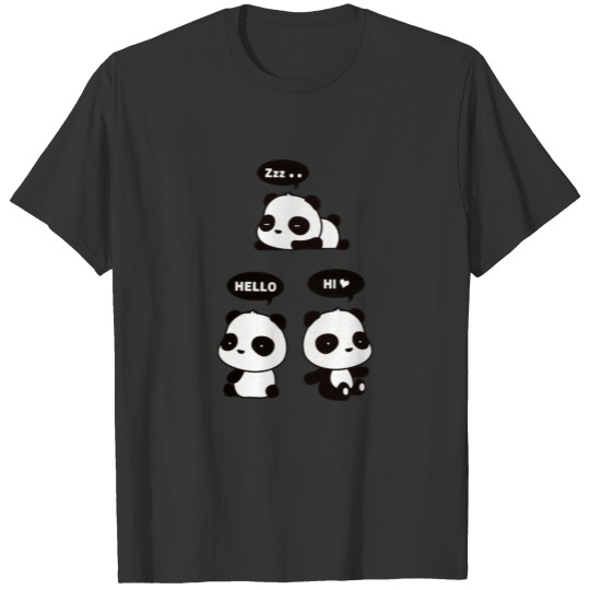 Panda with speech bubbles T-shirt