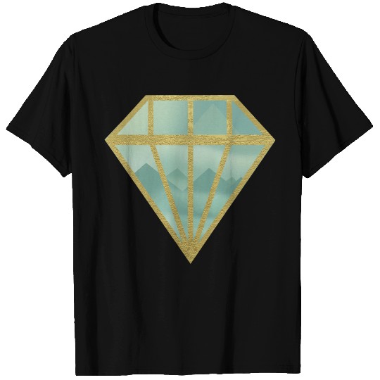 Golden Indie Diamond shape Mountain T Shirts