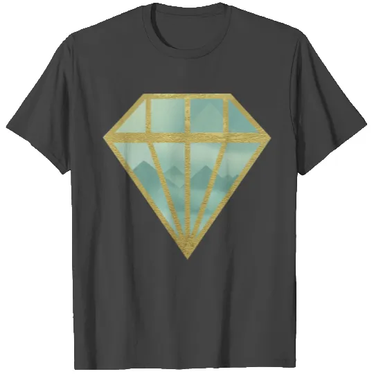 Golden Indie Diamond shape Mountain T Shirts