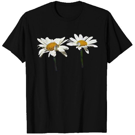 Two White Daisies Waving T Shirts