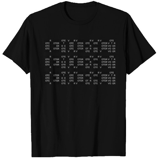 Text: DEMOCRACY VOTER (3) (black) T Shirts