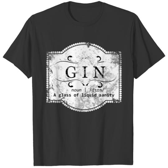 Gin Definition Etikett used/grunge T-shirt
