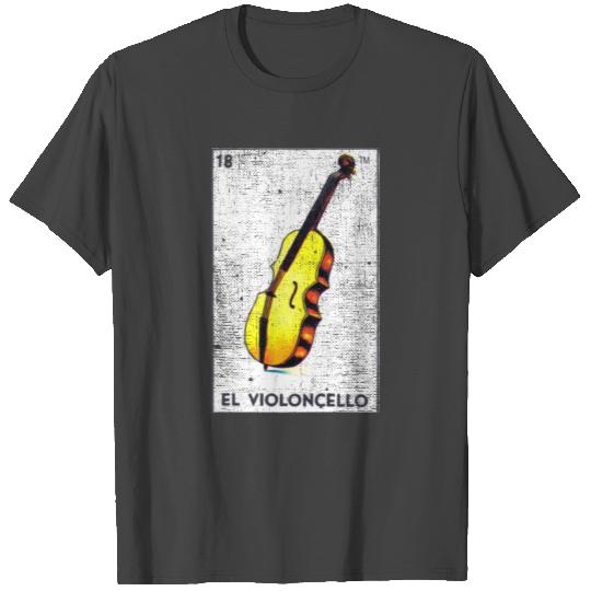 El Violoncello Mexican Loteria Bingo Card T Shirts