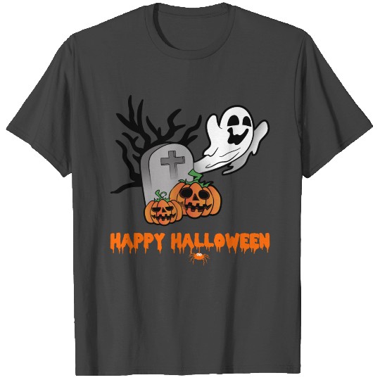 Halloween Ghost Gravestone Pumpkin Tombstone T Shirts