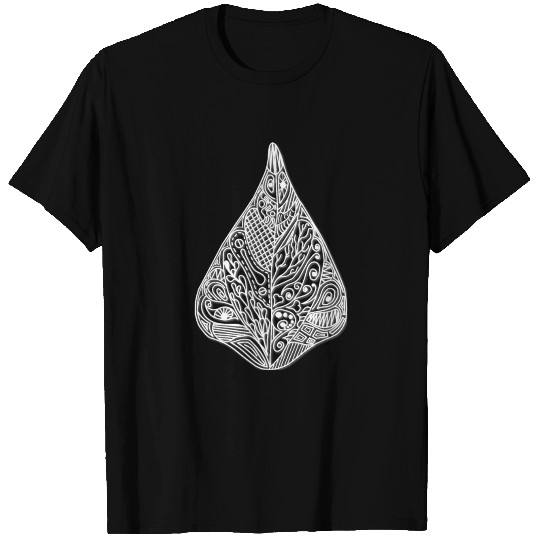 bean leaf white ornaments shadow psychedelic gift T Shirts