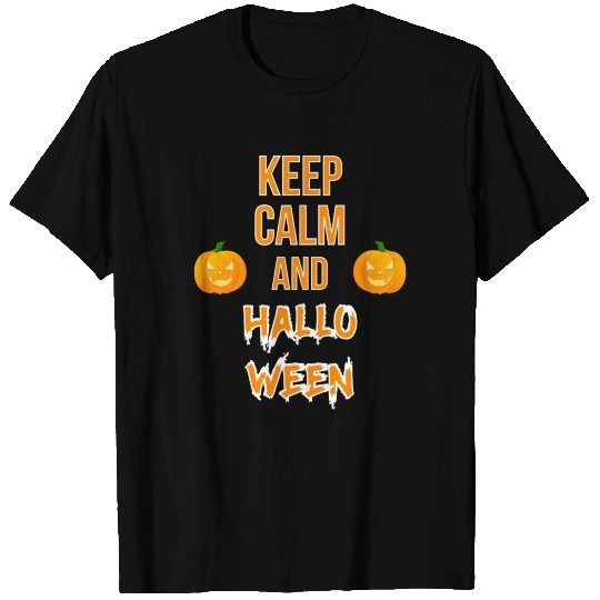 Keep Calm And Halloween orange T Shirts