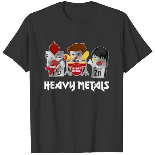 Funny Heavy Metals Chemistry Elements Rock Band T Shirts