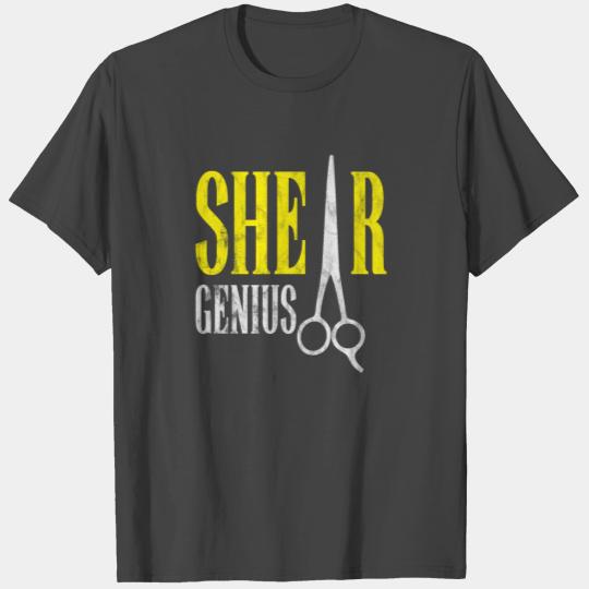 Shear Genius Hairstylist Worker gift T Shirts