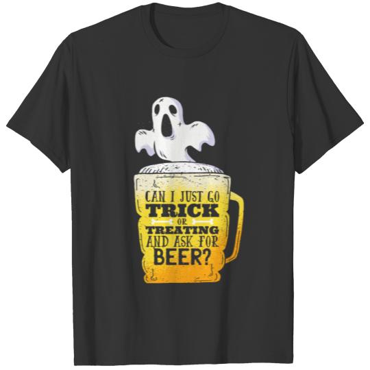 Halloween Beer Drinking Trick Or Treat Design T Shirts