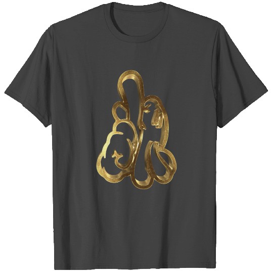 La with Fingers Golden Los Angeles T Shirts